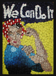 We Can Do It! - student tile collage art
